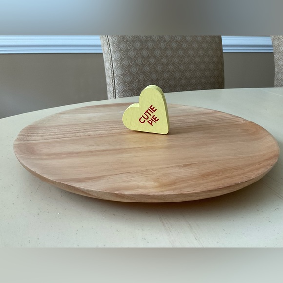 RubberWood Lazy Susan Turntable - Platter Decoration Compatible 🍪 - Picture 4 of 6